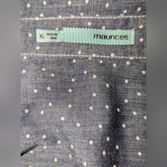 Maurice's dotted print chambray shirt - XL - Picture 3 of 6